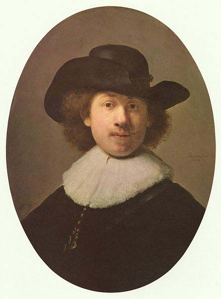 REMBRANDT Harmenszoon van Rijn Self-portrait with wide-awake hat